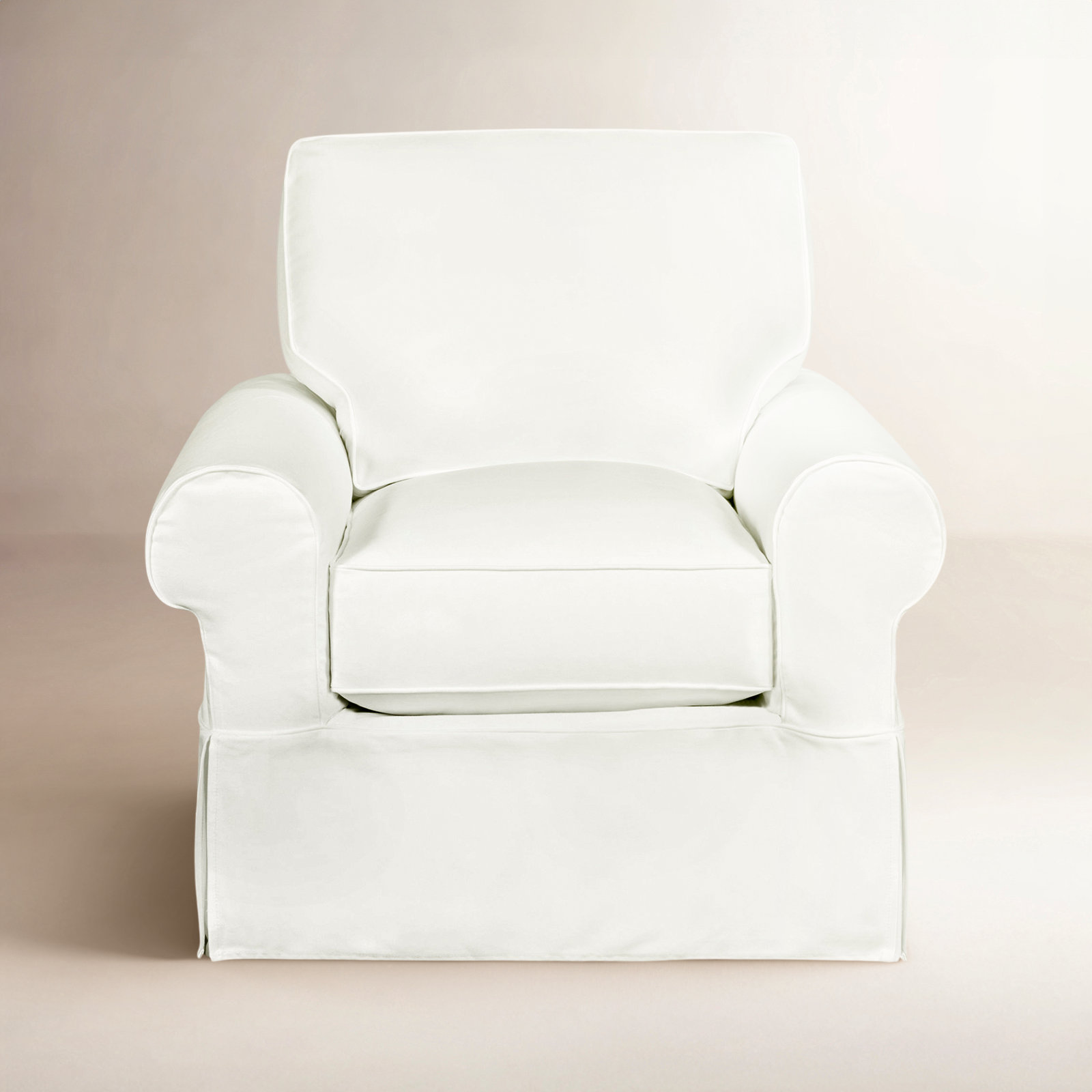 Porter Linen Slipcovered Armchair, Bayou Off White Canvas
