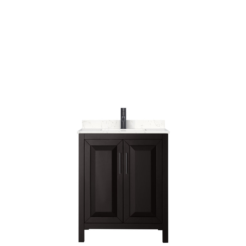 Daria 30'' W Single Vanity, Dark Espresso, Matte Black