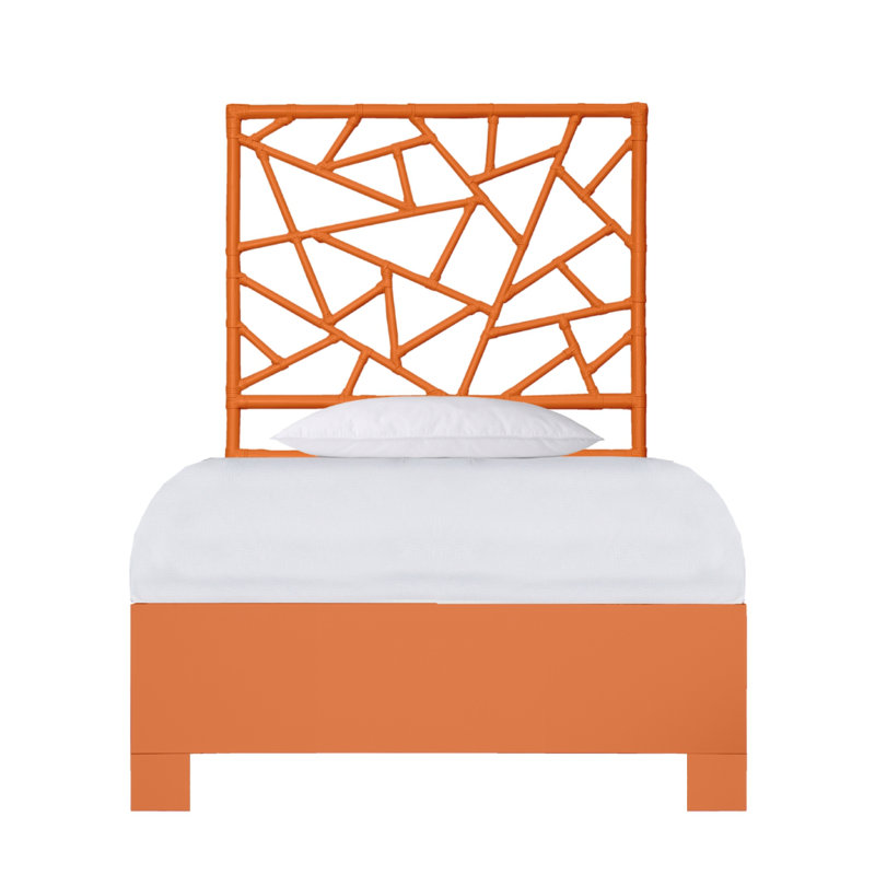 Lit standard à profil bas Tiffany, Orange citron, Simple