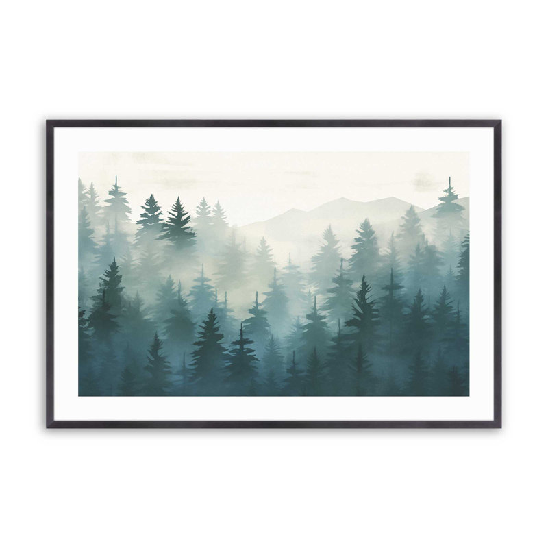 Forest Mist, Weathered Zinc Framed, 19.25" H x 25.25" W