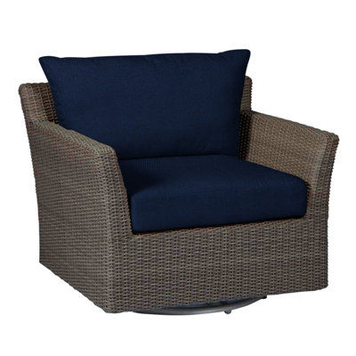 Club Woven Swivel Glider - Black Walnut