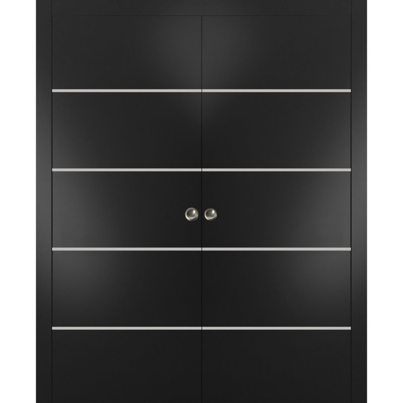 Portes françaises en bois massif massif, 56 po x 80 po