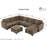 Zendajas 8 - Piece Upholstered Sectional Modular Sofa With Storage Ottoman-361259420