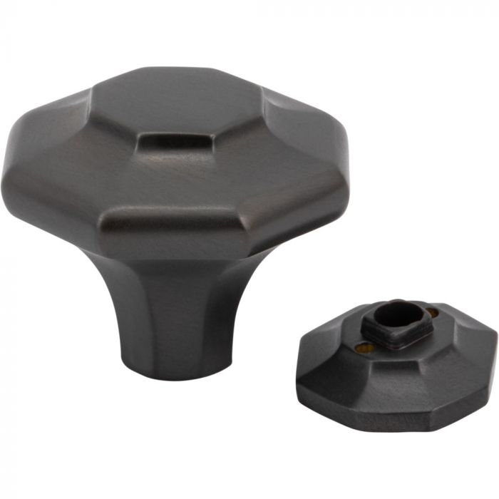 Palazzo Length Geometric Knob, Oil Rubbed Bronze, 1  3/16"