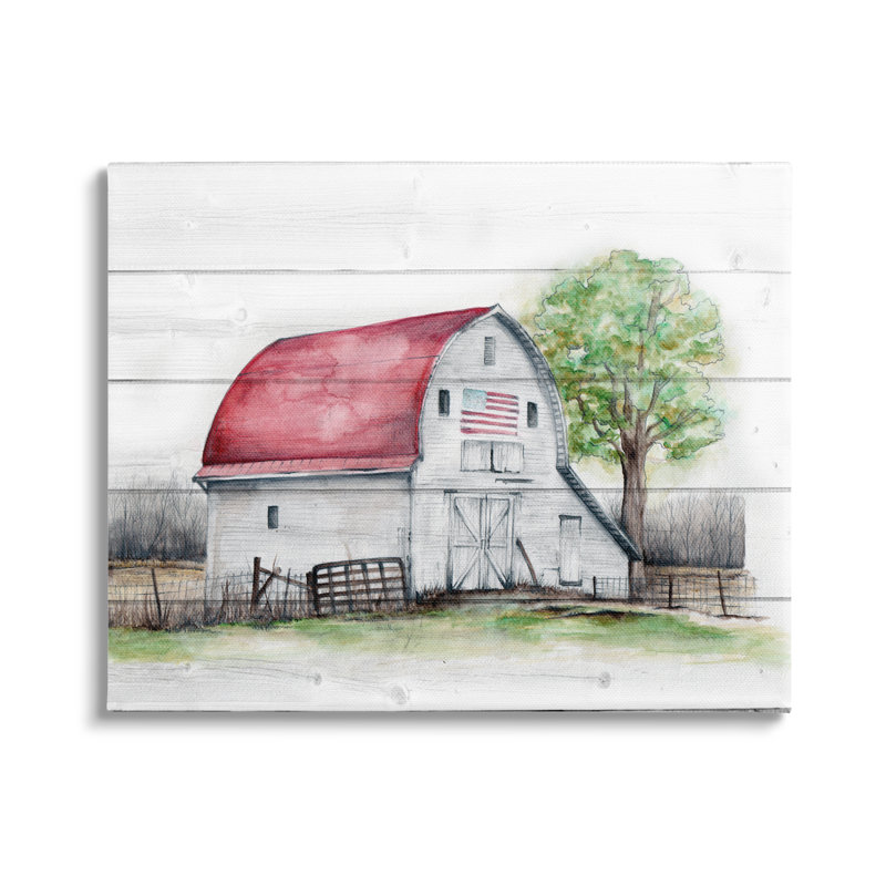 «Rustic Americana Barn», art mural par Studio 731 rep. Levison Designs, H 30 po x l 40 po x P 1,5 po
