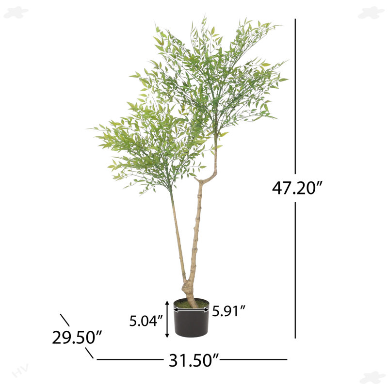 47.2'' Faux Eucalyptus Tree in Planter
