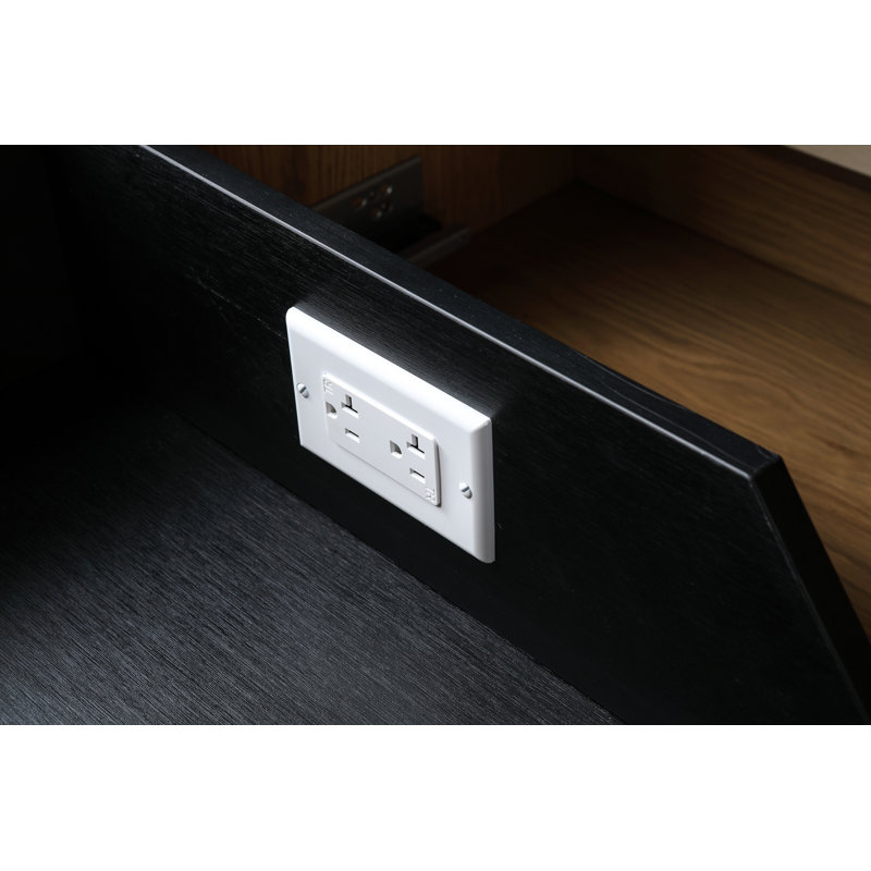 Meuble-lavabo 72 po Maumelle, Chêne pacane, Blanc