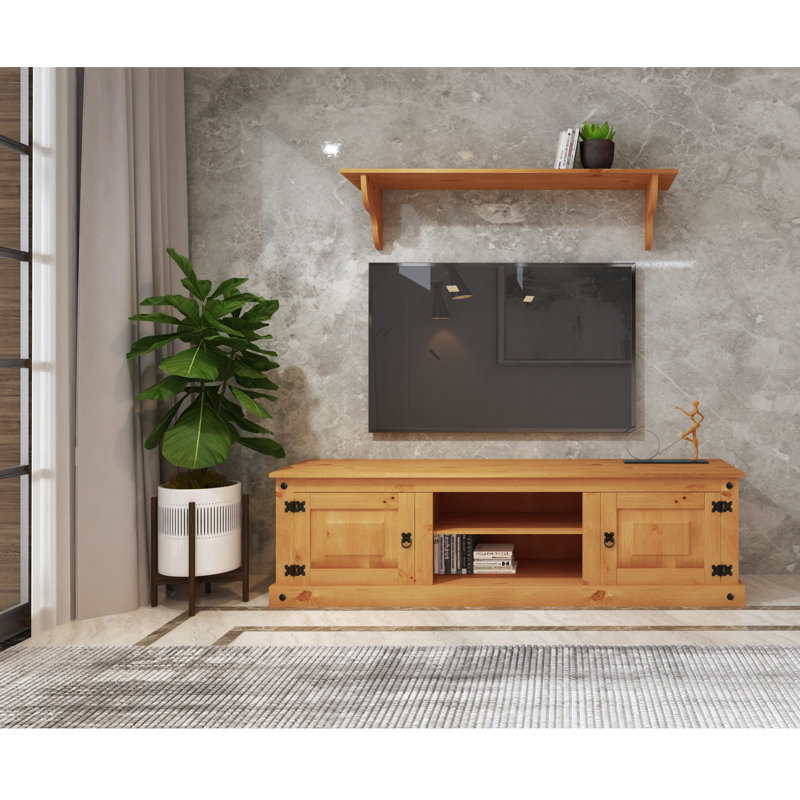 Appomattox Unfinished TV Stand for TVs up to 70", Nature