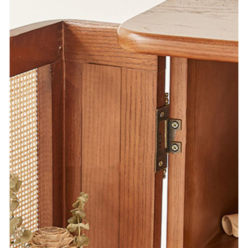 Armoire de rangement en bois massif de style japonais, Tanné