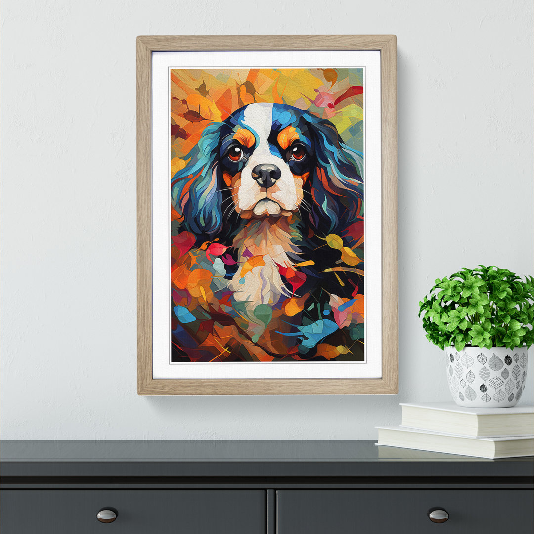 Cavalier King Charles Spaniel Orphism - Framed Print