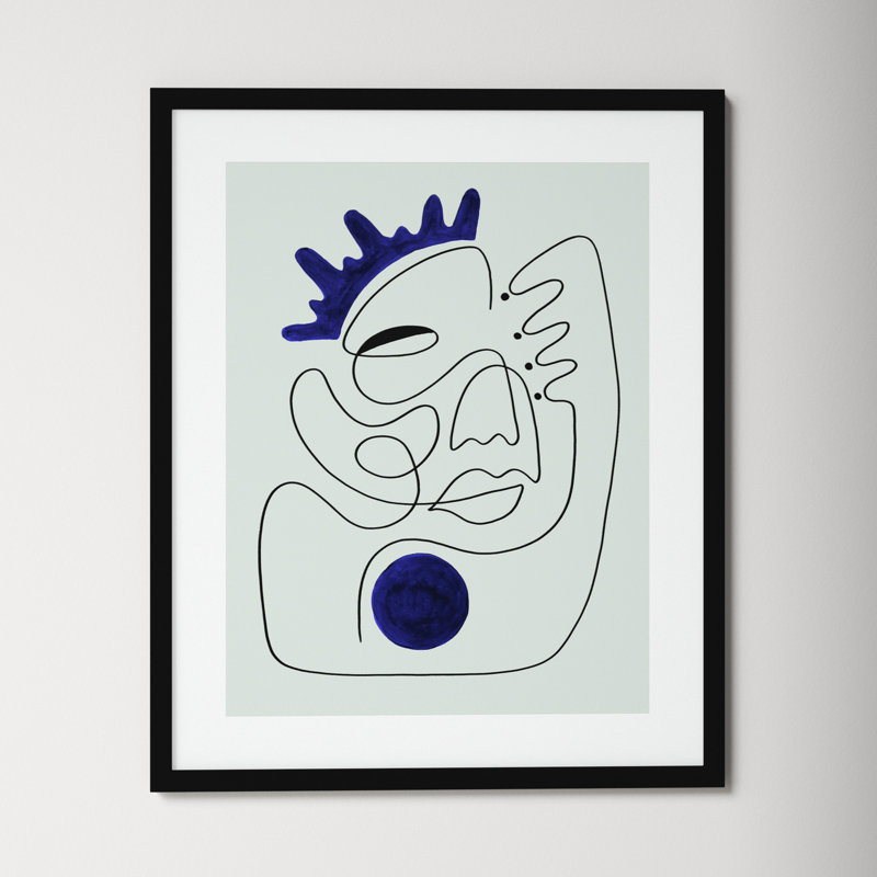 El Rey by Shatha Al Dafai, 33.38" H x 27.38" W x 0.875" D, Noir Black Framed
