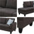 3-piece Flannelette  Modular Sectional Sofa-1748871014-1748871012