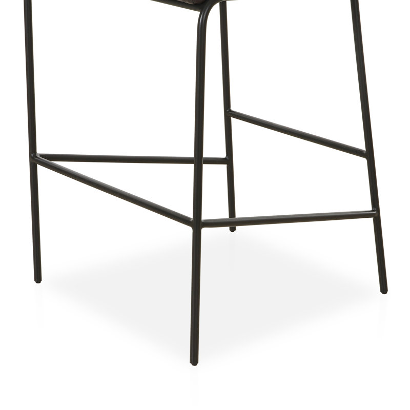 Astrud 25" Counter Stool, Bar Stool (30.5" Seat Height), Polyester Blend White