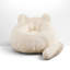 Fauteuil à billes en fausse fourrure l 41,5 po en forme de chat avec coussin de queue-822496889