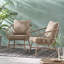 Chaise de patio avec coussins Raynette