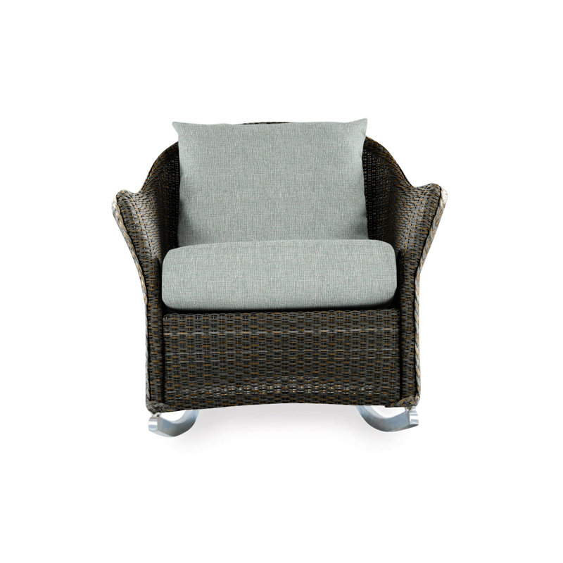 Weekend Retreat Outdoor Rocker Chair, Mink, Bamboo Bay Sky
