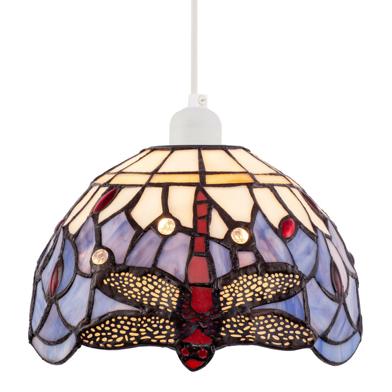 14cm H Glass Dome Pendant Shade ( Screw On ), Purple