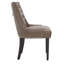 Chaise d'appoint rembourrée en lin et capitonnée Dann-1509460013