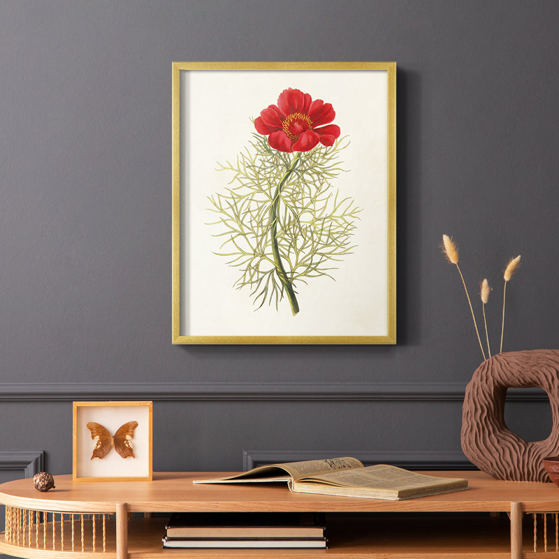 Fleurs des saisons VII, reproduction encadrée - bois massif, H 10 po x l 8 po