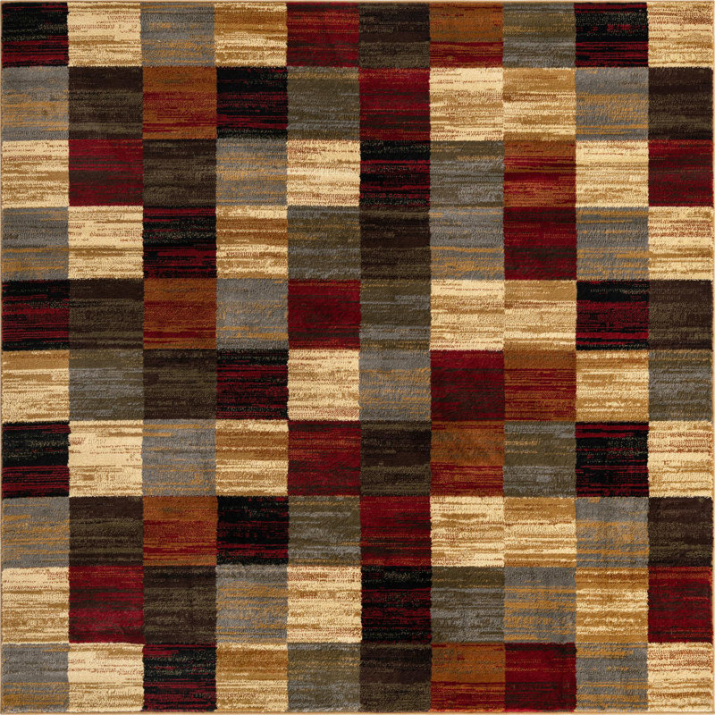 Geometric Indoor Rug, Square 6'