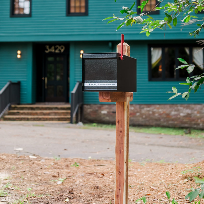 Cedar Deluxe Drive-In Mailbox Post Kit