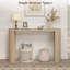 Console incurvée et étroite moderne de 119 cm | Table d'appoint minimaliste et élégante pour entrée | Beige