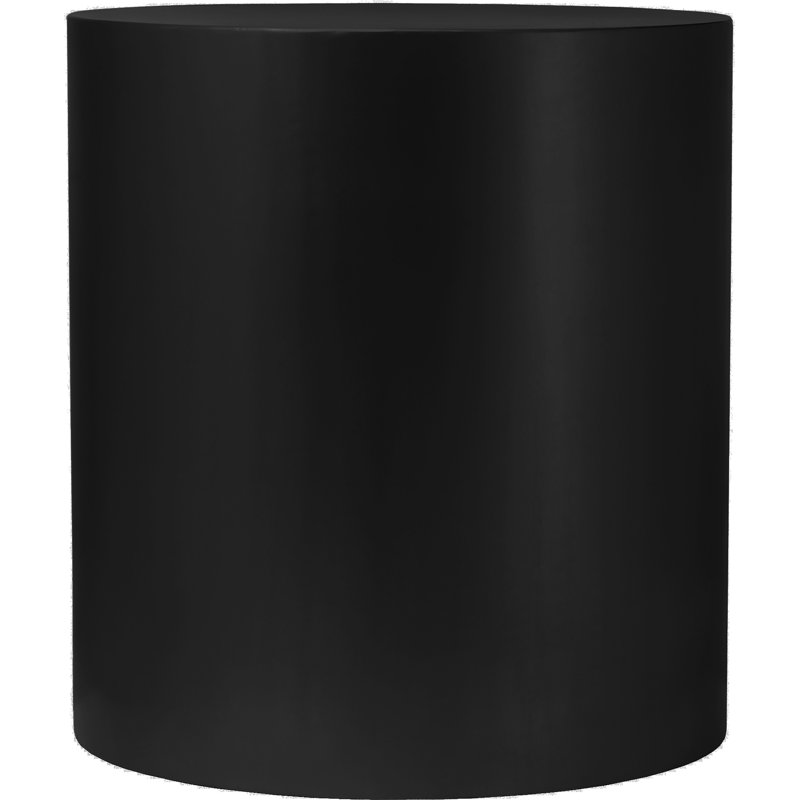 Cylinder Drum End Table, Black