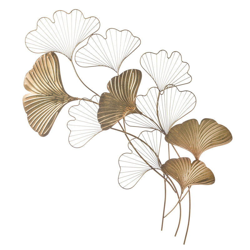 Glam Wall Decor on Metal, Golden