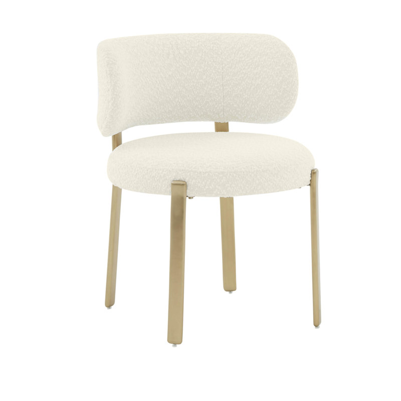 Chaise de salle à manger en lin d'Ivanhoé, Crème Boucle