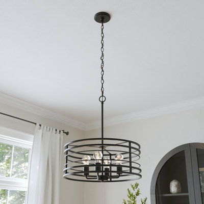 Luminaire suspendu cylindrique moderne à 4 lumières Donya