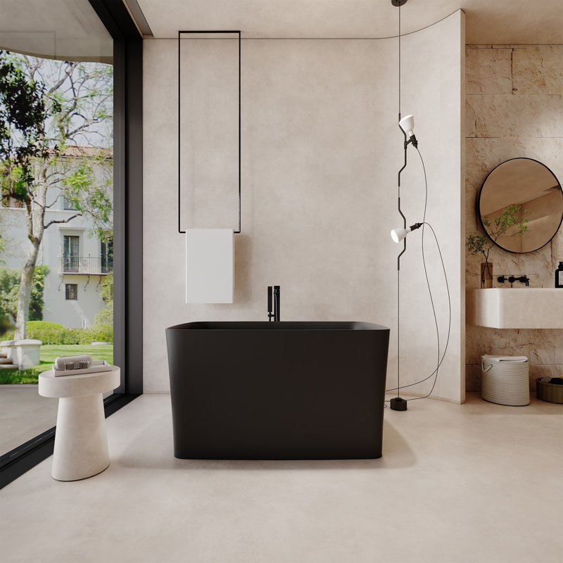 Baignoire de trempage autoportante Gridley, Noir mat