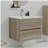 Gloria 24" Wall Mounted Rough Oak&Rough Oak Bathroom Vanity with Integrated Ceramic Sink with Overflow, Large Storage Floating Bathroom Vanity for Modern Bathroom,KD-522894412-522894413
