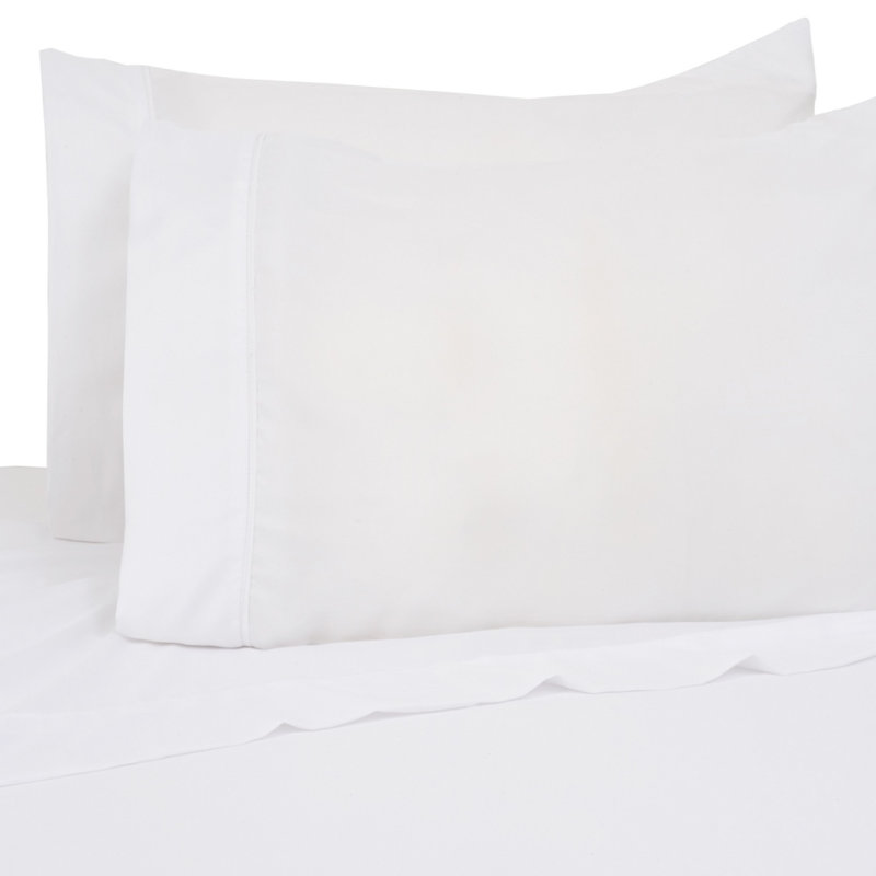 Ensemble de draps en micro-fibre, Blanc, Ensemble de draps pour lit double