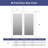 1-Lite Frosted Glass and Solid Manufactured Wood Bi-Fold Doors with Hardware Kit-100346380