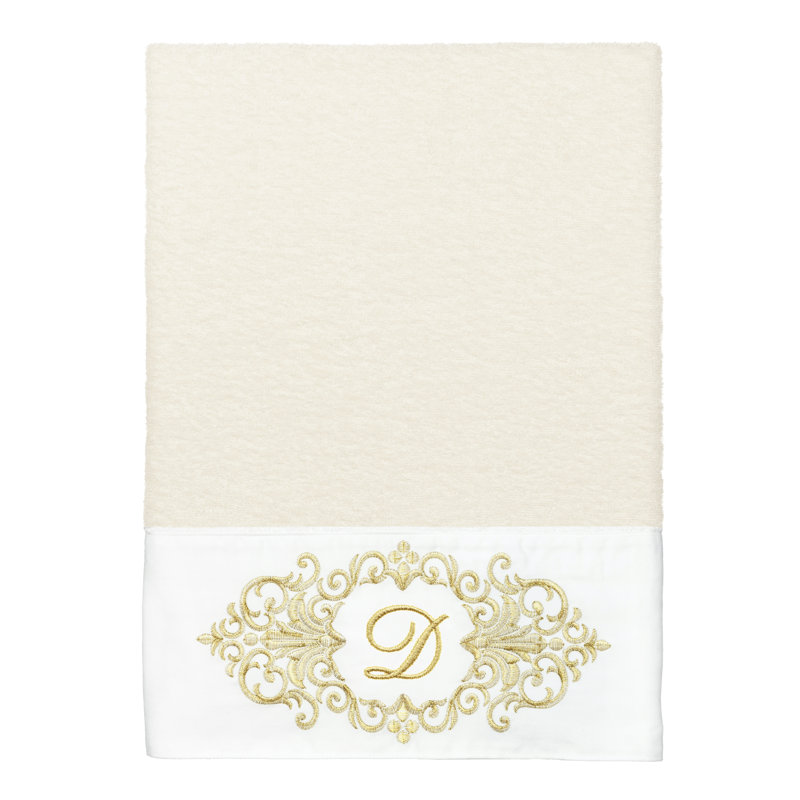 Linum Home Textiles 100% Turkish Cotton MONICA 3PC Embellished Towel Set, D