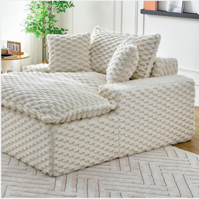 51 inch Comfort bearing Sofa with Two Pillows and One Backrest