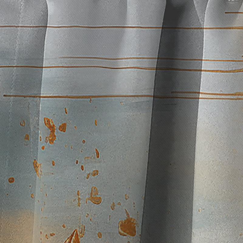 Golden Gleam II - rideau occultant abstrait à collage abstrait - 1 panneau, L 52 po x L 63 po