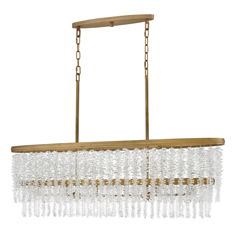 RUBINA 6 - Light Steel Dimmable Tiered Chandelier