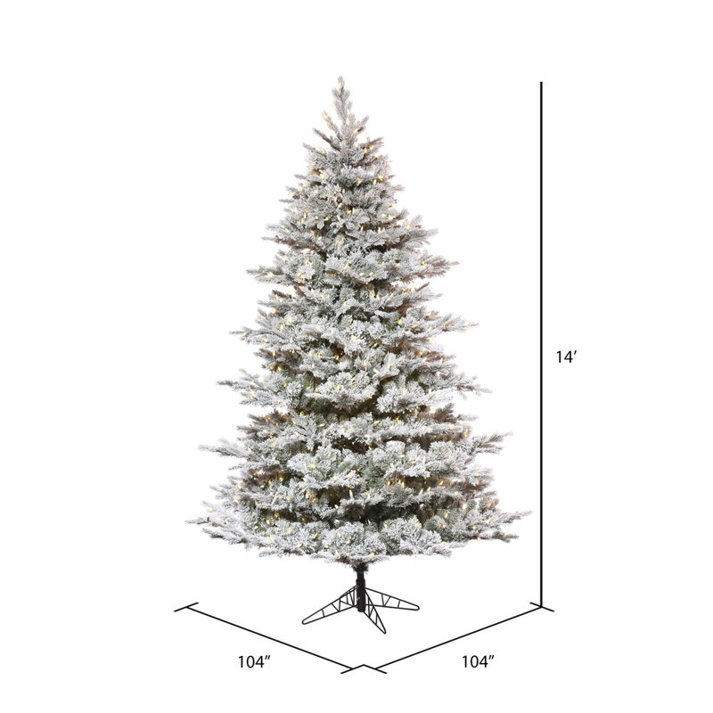 Kiana Lighted Artificial Pine Christmas Tree, 14' H
