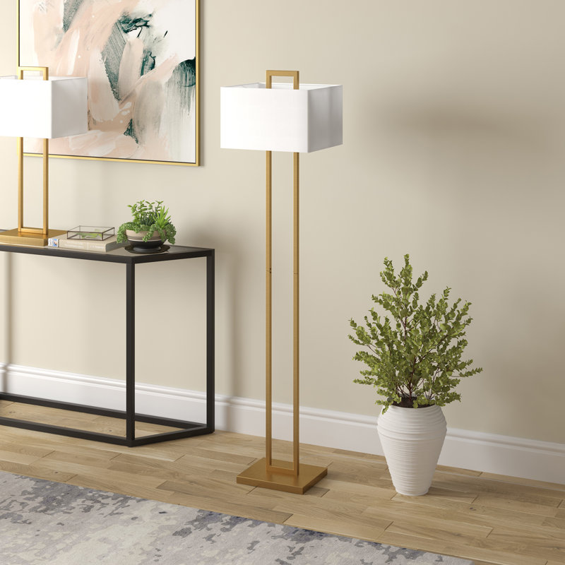 Lampe sur pied H 68 po Ronny, Laiton