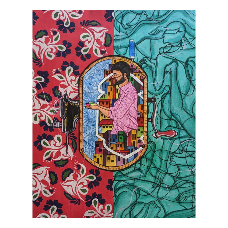 Tout sur moi | Technique mixte sur papier | Par Shivam Goyal