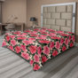 Corail foncé, vert sauge / floral