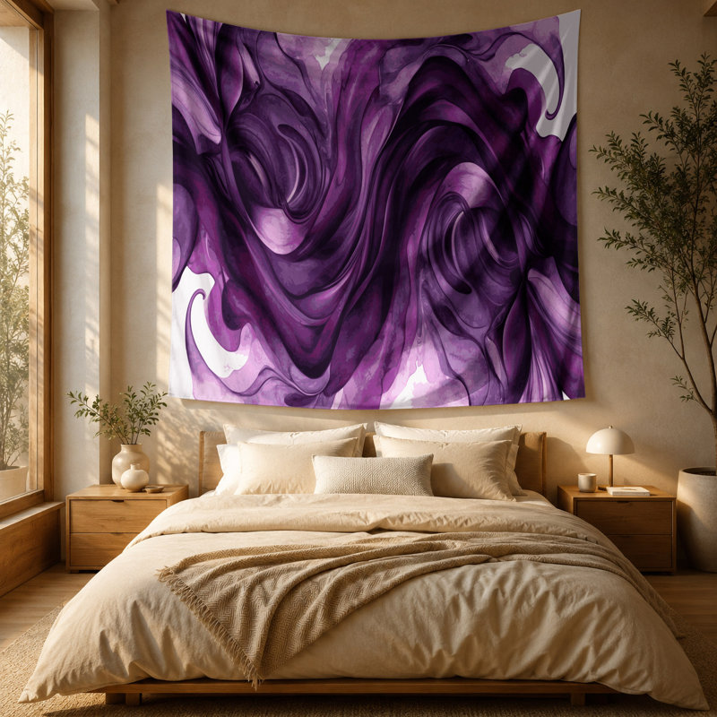 Tapisserie murale aquarelle abstraite 15, 51 po x 60 po