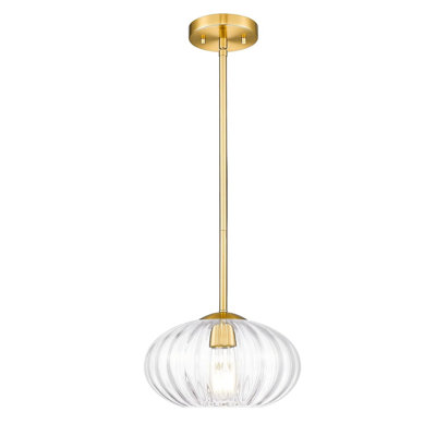Luminaire suspendu vintage 1 lumière avec verre transparent 1 lumière