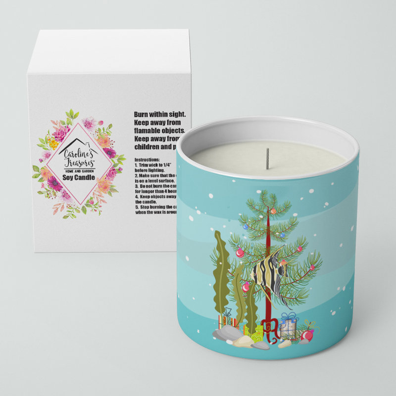 Bougie décorative de soja Angelfish Merry Christmas 10 oz