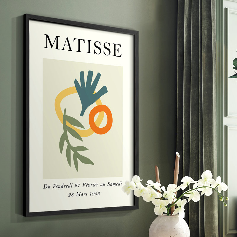 Matisse CCL XXX, reproduction d'art encadrée - bois massif, Noir, noir, noir, noir, H 10 po x l 8 po