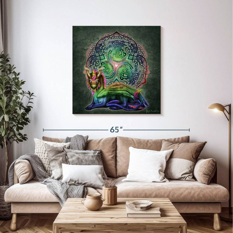 Dragon totem Kelan Celtique, H 39 po x l 39 po