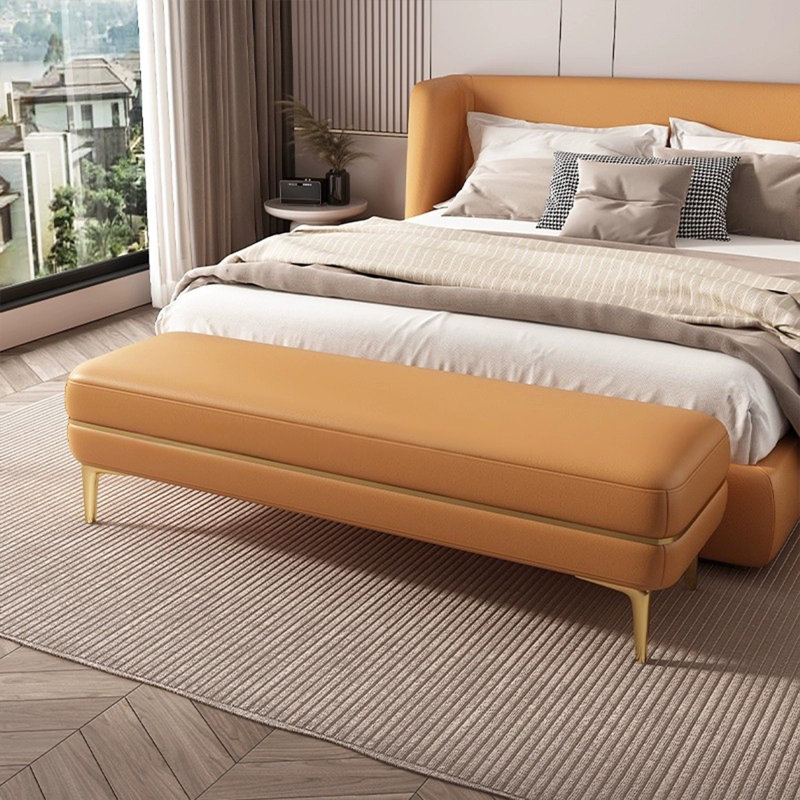 Banc rembourré orange, Orange, Orange