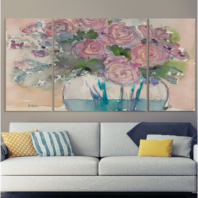 « quelque chose floral vi », reproduction d’image multi-pièces sur toile