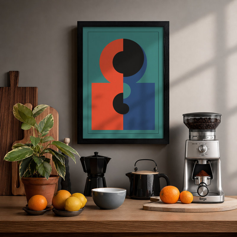 Balance And Duality Geometric - Print, A1 - 84.1 x 59.4 cm, Black